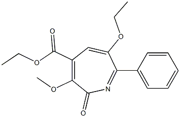 6-Ethoxy-7-phenyl-3-methoxy-2-oxo-2H-azepine-4-carboxylic acid ethyl ester Struktur