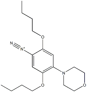 2,5-ジブトキシ-4-モルホリノベンゼンジアゾニウム 化学構造式
