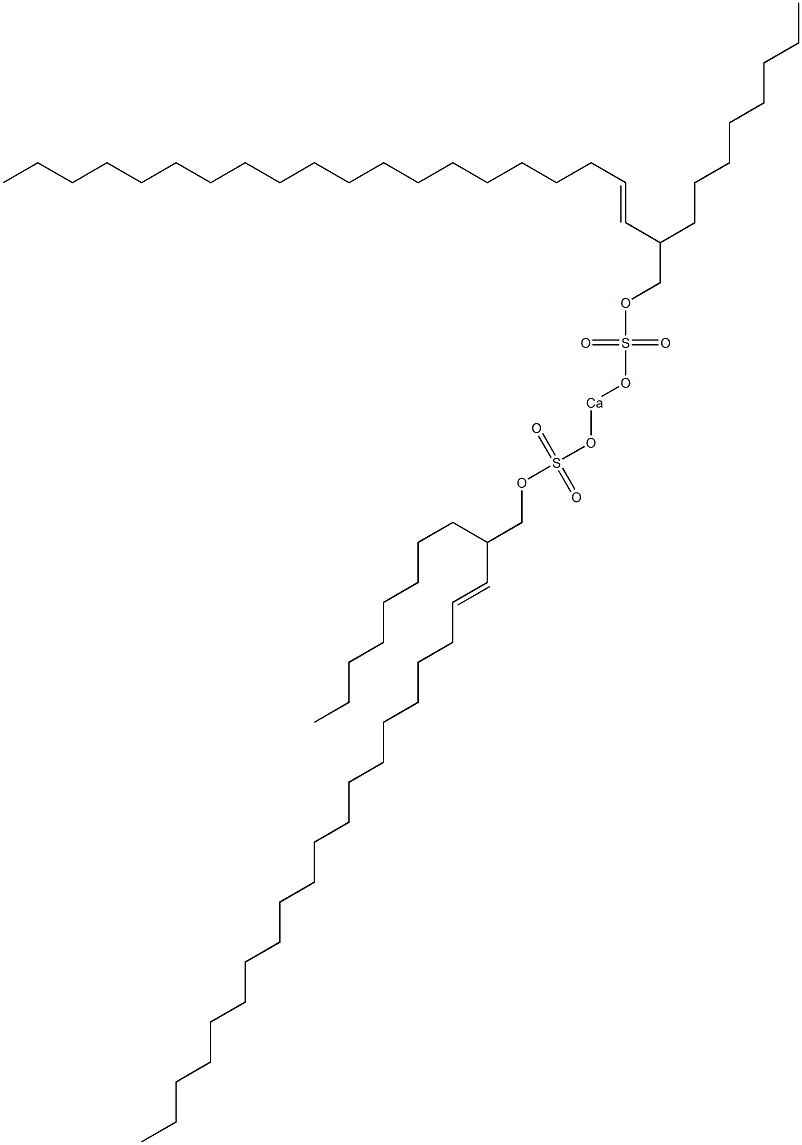 Bis(2-octyl-3-docosenyloxysulfonyloxy)calcium Structure