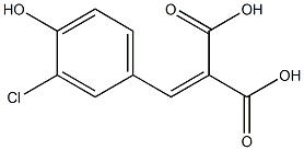 (3-Chloro-4-hydroxybenzylidene)malonic acid 结构式