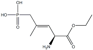 (2S,3E)-2-Amino-4-methyl-5-phosphono-3-pentenoic acid 1-ethyl ester Structure