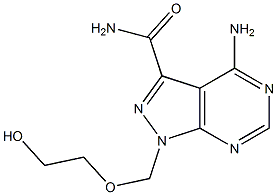 4-Amino-1-(2-hydroxyethoxymethyl)-1H-pyrazolo[3,4-d]pyrimidine-3-carboxamide