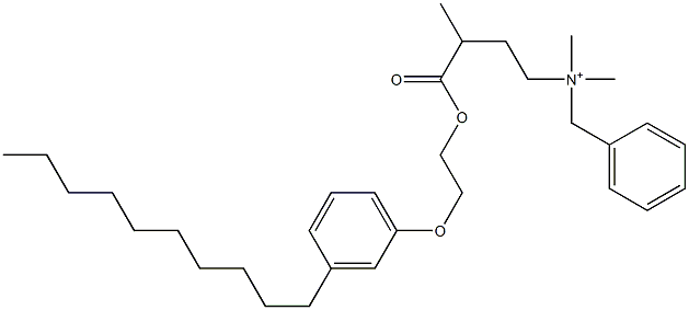 N,N-Dimethyl-N-benzyl-N-[3-[[2-(3-decylphenyloxy)ethyl]oxycarbonyl]butyl]aminium Structure