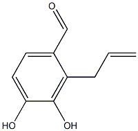 3,4-Dihydroxy-2-(2-propenyl)benzaldehyde,,结构式