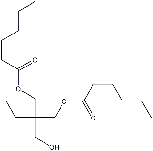 Dihexanoic acid 2-ethyl-2-(hydroxymethyl)-1,3-propanediyl ester Struktur