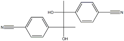 4,4'-(2,3-Dihydroxybutane-2,3-diyl)bisbenzonitrile,,结构式