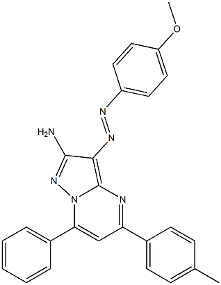 2-Amino-3-(4-methoxyphenylazo)-5-(4-methylphenyl)-7-phenylpyrazolo[1,5-a]pyrimidine