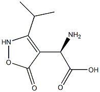 (R)-2-[(3-Isopropyl-2,5-dihydro-5-oxoisoxazol)-4-yl]-2-aminoacetic acid Struktur