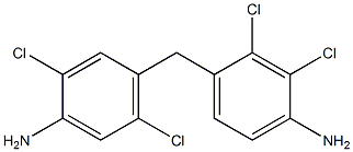 4-[(4-Amino-2,3-dichlorophenyl)methyl]-2,5-dichloroaniline Struktur