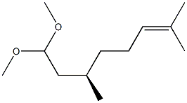 (3R)-3,7-Dimethyl-6-octenal dimethyl acetal,,结构式