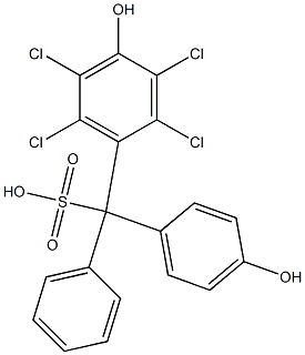 (2,3,5,6-Tetrachloro-4-hydroxyphenyl)(4-hydroxyphenyl)phenylmethanesulfonic acid Structure