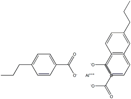 Tris(4-propylbenzoic acid)aluminum salt 结构式