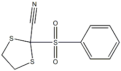 2-Phenylsulfonyl-1,3-dithiolane-2-carbonitrile Structure