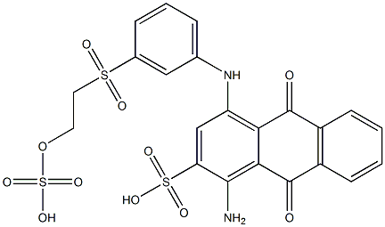 1-Amino-9,10-dihydro-9,10-dioxo-4-[[3-[[2-(sulfooxy)ethyl]sulfonyl]phenyl]amino]-2-anthracenesulfonic acid Struktur