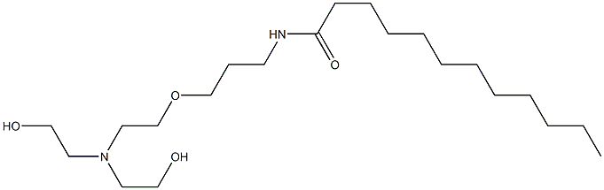N-[3-[2-[Bis(2-hydroxyethyl)amino]ethoxy]propyl]lauric amide Struktur