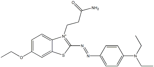  2-[4-(Diethylamino)phenylazo]-3-(3-amino-3-oxopropyl)-6-ethoxybenzothiazole-3-ium