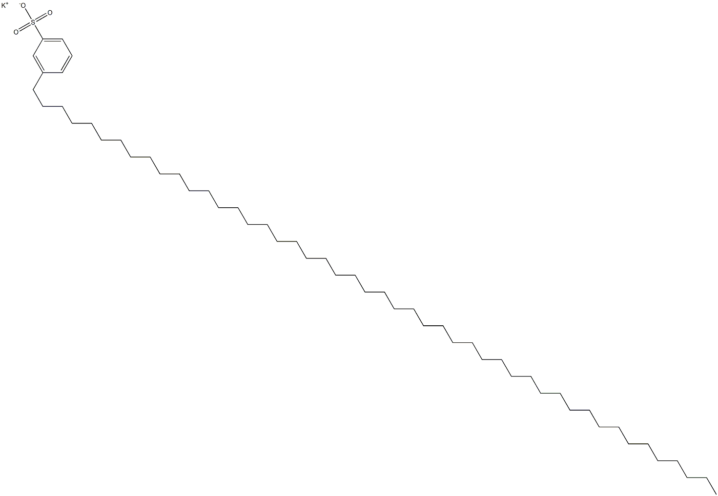 3-(Octatetracontan-1-yl)benzenesulfonic acid potassium salt Structure