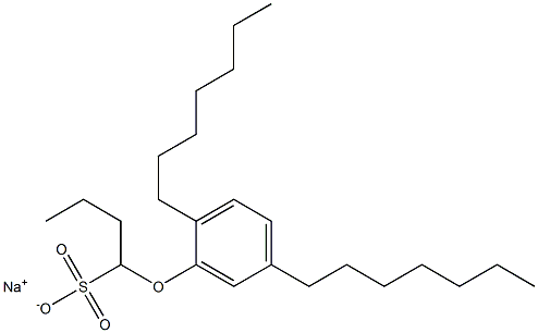 1-(2,5-Diheptylphenoxy)butane-1-sulfonic acid sodium salt Structure