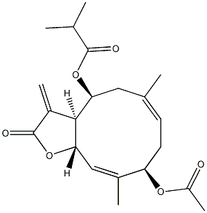 2-Methylpropionic acid [(3aS,4S,6E,9R,10Z,11aS)-9-acetoxy-2,3,3a,4,5,8,9,11a-octahydro-6,10-dimethyl-3-methylene-2-oxocyclodeca[b]furan-4-yl] ester