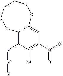 (2,3,4,5-Tetrahydro-8-chloro-9-nitro-1,6-benzodioxocin)-7-yl azide Structure