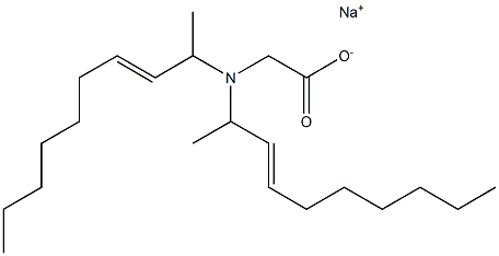 N,N-ジ(3-デセン-2-イル)アミノ酢酸ナトリウム 化学構造式