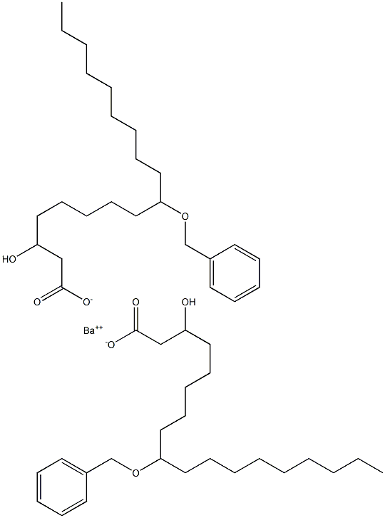 Bis(9-benzyloxy-3-hydroxystearic acid)barium salt 结构式