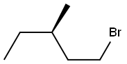 (3R)-1-ブロモ-3-メチルペンタン 化学構造式