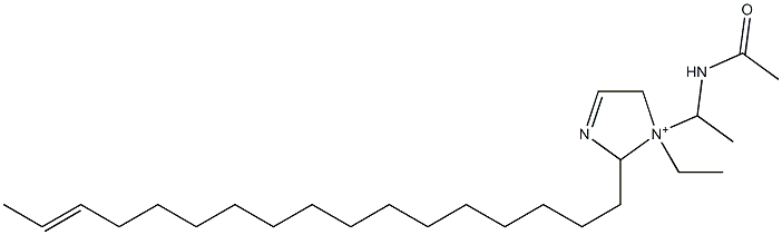 1-[1-(アセチルアミノ)エチル]-1-エチル-2-(15-ヘプタデセニル)-3-イミダゾリン-1-イウム 化学構造式