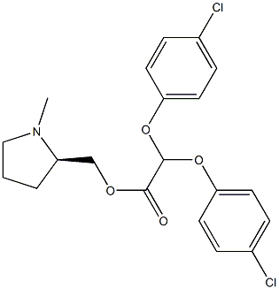 Bis(4-chlorophenoxy)acetic acid [(2R)-1-methyl-2-pyrrolidinyl]methyl ester 结构式