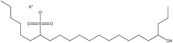 19-Hydroxydocosane-7-sulfonic acid potassium salt 结构式