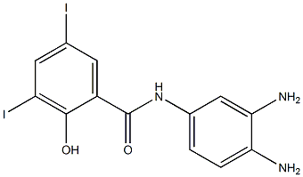 N-[3,4-Diaminophenyl]-2-hydroxy-3,5-diiodobenzamide Struktur