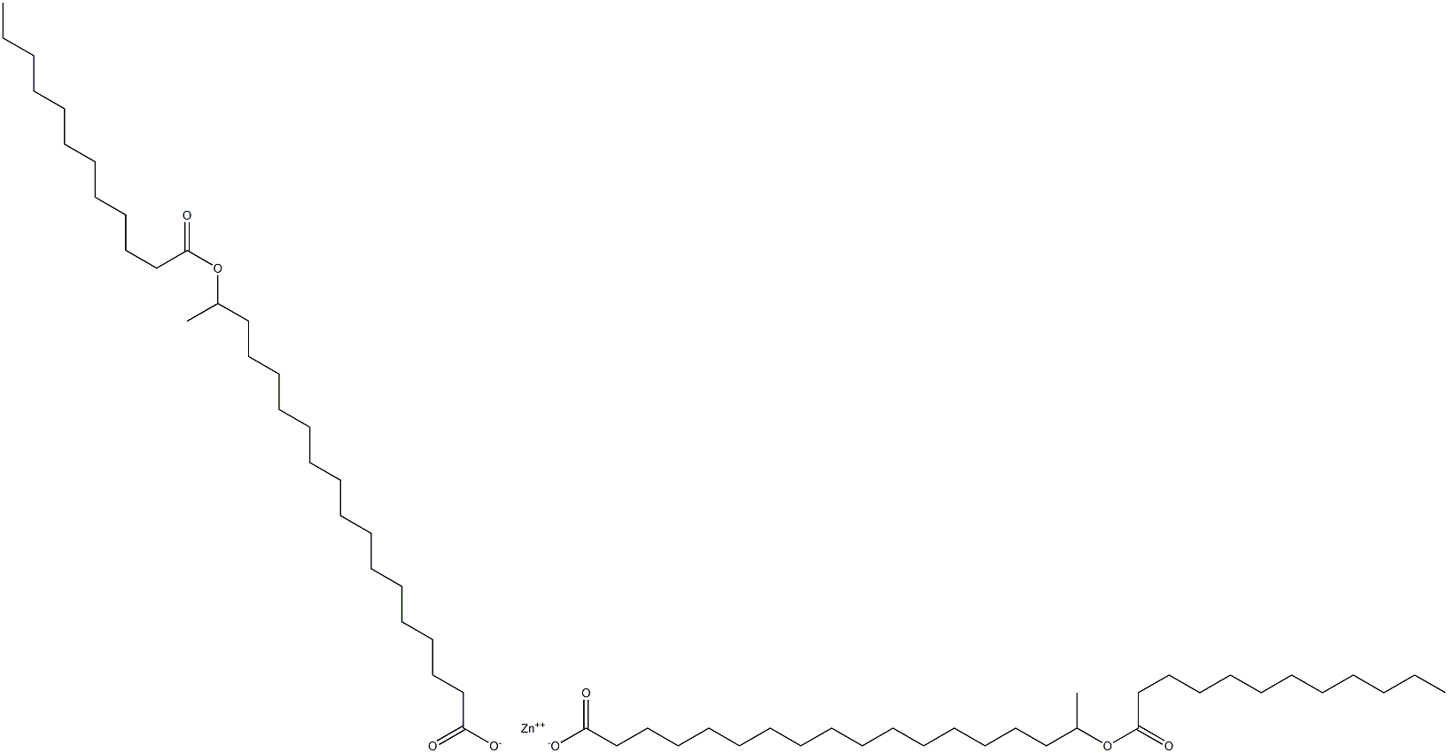 ビス(17-ドデカノイルオキシオクタデカン酸)亜鉛 化学構造式
