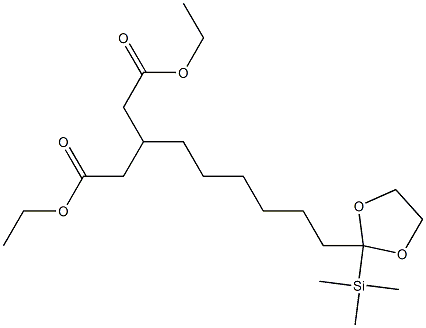 3-[6-[2-(Trimethylsilyl)-1,3-dioxolan-2-yl]hexyl]glutaric acid diethyl ester Struktur