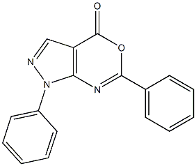 1-Phenyl-6-(phenyl)pyrazolo[3,4-d][1,3]oxazin-4(1H)-one Structure