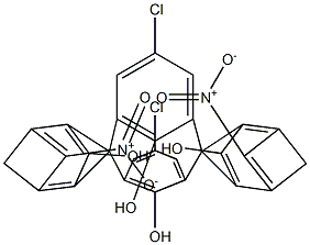 2,6-[(5-Chloro-2-hydroxy-1,3-phenylene)bis[methylene(5-nitro-2-hydroxy-1,3-phenylene)methylene]]-4-chlorophenol 结构式