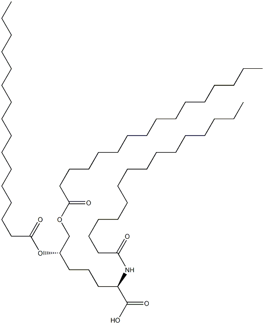 (2R,6S)-2-Palmitoylamino-6,7-di(palmitoyloxy)heptanoic acid Structure