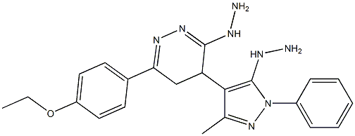  3-Hydrazino-4,5-dihydro-6-(4-ethoxyphenyl)-4-(1-phenyl-5-hydrazino-3-methyl-1H-pyrazol-4-yl)pyridazine