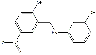 2-(m-Hydroxyanilinomethyl)-4-nitrophenol 结构式