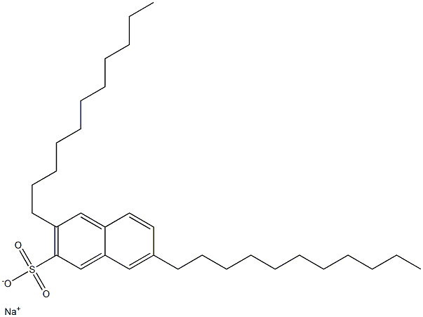 3,7-Diundecyl-2-naphthalenesulfonic acid sodium salt 结构式