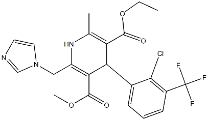 6-(1H-Imidazol-1-ylmethyl)-4-(2-chloro-3-(trifluoromethyl)phenyl)-2-methyl-1,4-dihydropyridine-3,5-dicarboxylic acid 3-ethyl 5-methyl ester|