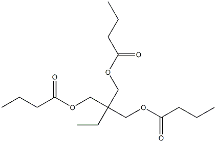 二酪酸2-エチル-2-[(ブチリルオキシ)メチル]-1,3-プロパンジイル 化学構造式