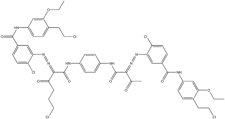 3,3'-[2-(2-Chloroethyl)-1,4-phenylenebis[iminocarbonyl(acetylmethylene)azo]]bis[N-[4-(2-chloroethyl)-3-ethoxyphenyl]-4-chlorobenzamide]