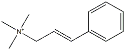 Trimethyl(3-phenyl-2-propenyl)aminium Struktur