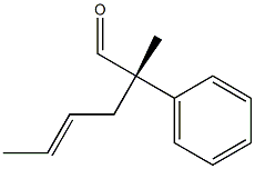 [S,E,(-)]-2-Methyl-2-phenyl-4-hexenal Structure