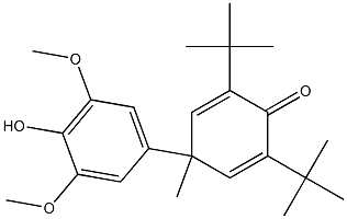 2,6-ジ-tert-ブチル-4-メチル-4-(4-ヒドロキシ-3,5-ジメトキシフェニル)-2,5-シクロヘキサジエン-1-オン 化学構造式