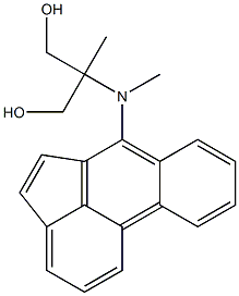 2-[(アセフェナントリレン-6-イル)メチルアミノ]-2-メチル-1,3-プロパンジオール 化学構造式