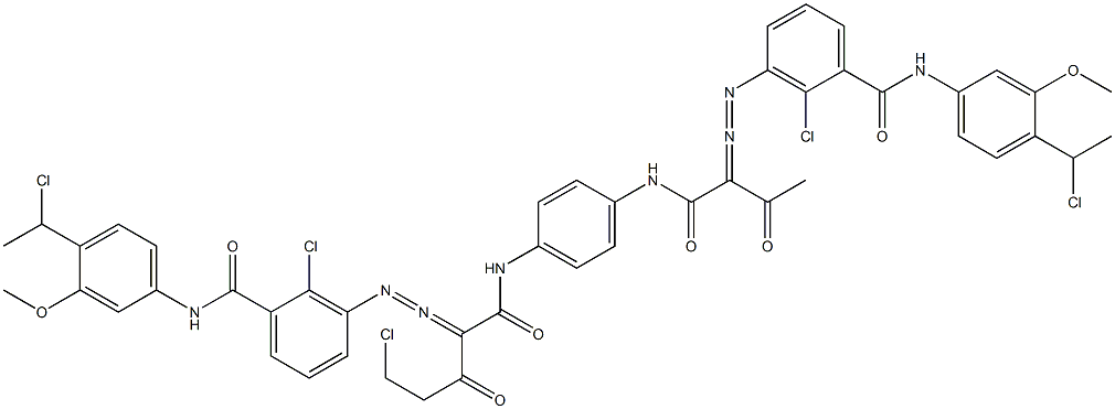 3,3'-[2-(Chloromethyl)-1,4-phenylenebis[iminocarbonyl(acetylmethylene)azo]]bis[N-[4-(1-chloroethyl)-3-methoxyphenyl]-2-chlorobenzamide]