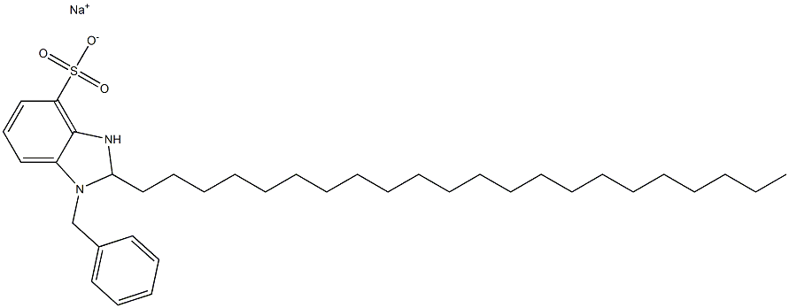 1-Benzyl-2,3-dihydro-2-docosyl-1H-benzimidazole-4-sulfonic acid sodium salt Structure