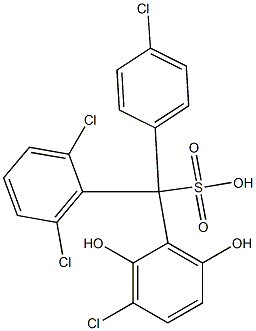 (4-Chlorophenyl)(2,6-dichlorophenyl)(3-chloro-2,6-dihydroxyphenyl)methanesulfonic acid