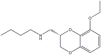 (S)-N-Butyl-8-ethoxy-1,4-benzodioxane-2-methanamine Structure